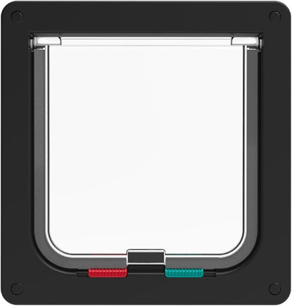 Hakuna Pets Standard Cat and Small Pet Door, Small, Black, Pets up to 11 lbs.