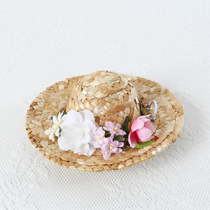 Hawaiian Costume for Dog Hawaiian Bandanna Summer Hat for cat Sunflower Bandanna Sunglasses Summer Costume for Pet (Pink)