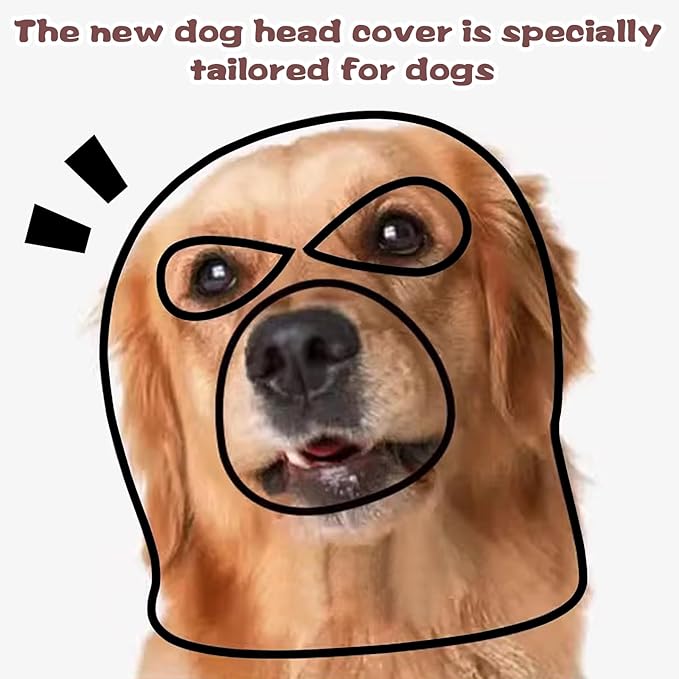 HOWWFALY Dog Halloween Christmas Costume Ear Muffs Noise Protection Knitted Dogs Ears Warm Hats Dog Robbers & Thieves Mask Funny Pet Cosplay for Medium Large Dog(Pink Mask)