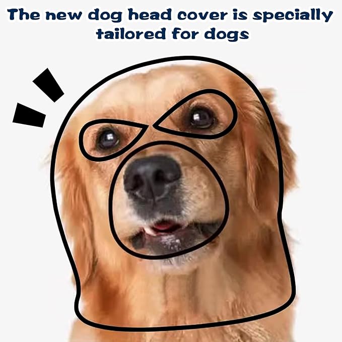 HOWWFALY Dog Halloween Christmas Costume Ear Muffs Noise Protection Knitted Dogs Ears Warm Hats Dog Robbers & Thieves Mask Funny Pet Cosplay for Medium Large Pets(Black Mask)