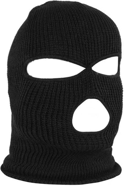HOWWFALY Dog Halloween Christmas Costume Ear Muffs Noise Protection Knitted Dogs Ears Warm Hats Dog Robbers & Thieves Mask Funny Pet Cosplay for Medium Large Pets(Black Mask)