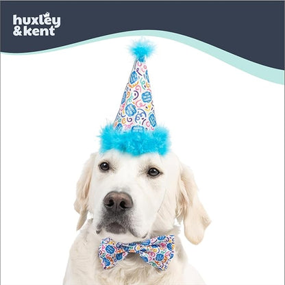 Huxley & Kent Pet Party Hat w/SnugFit Tech - Cute Glitter Doggie Birthday Party Hat- Cat & Dog Birthday Hat - Dog Hats for Parties, Adoption or Gotcha Day (Happy Got Me Day, Small)