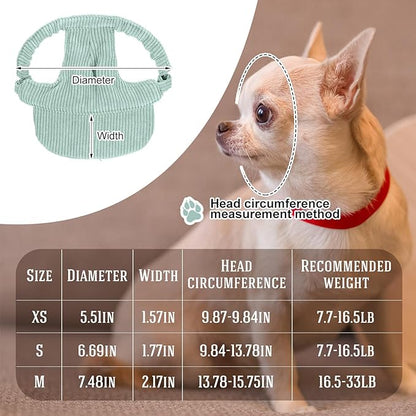 Jadive X-Small Dog Sun Hat with Ear Holes, Dog Cat Sunglasses with Anti-Slip Silicone Rope Baseball Cap Adjustable Puppy Sunbonnet Headdress Beach Visor Hat for Puppies Summer Outdoor(Green)
