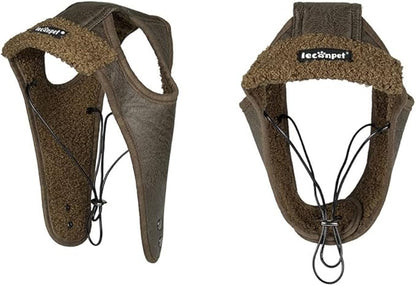 Leconpet Dog Aviator Hat, Dog Winter Pilot Hat with Ear Flaps for Cold Weather (L, Black)