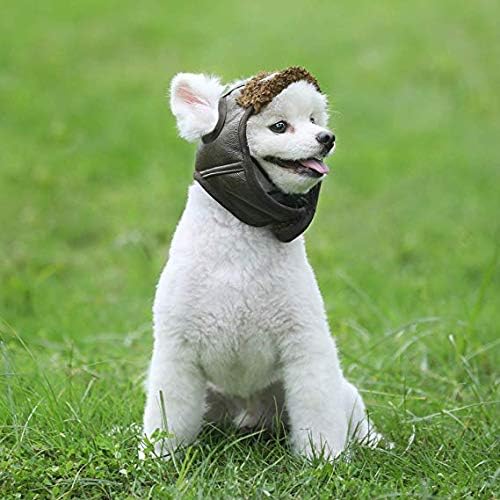 Leconpet Dog Aviator Hat, Dog Winter Pilot Hat with Ear Flaps for Cold Weather (XL, Coffee)