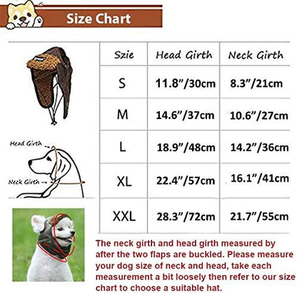 Leconpet Dog Aviator Hat, Dog Winter Pilot Hat with Ear Flaps for Cold Weather (XL, Coffee)