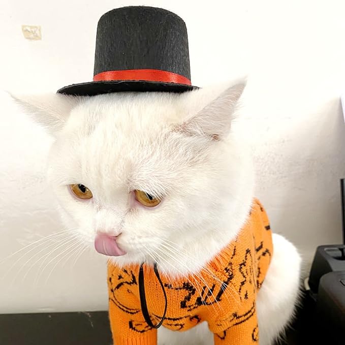 LUOZZY Pet Top Hat Graduation Dog Cat Hat Pet Costume Hat with Adjustable Strap for Medium and Large Dogs Puppy Pets Christmas Graduation Party Supplies