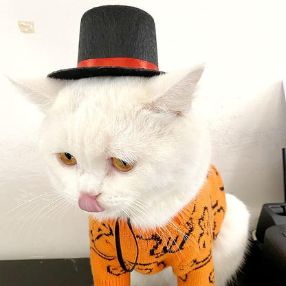 LUOZZY Pet Top Hat Graduation Dog Cat Hat Pet Costume Hat with Adjustable Strap for Medium and Large Dogs Puppy Pets Christmas Graduation Party Supplies
