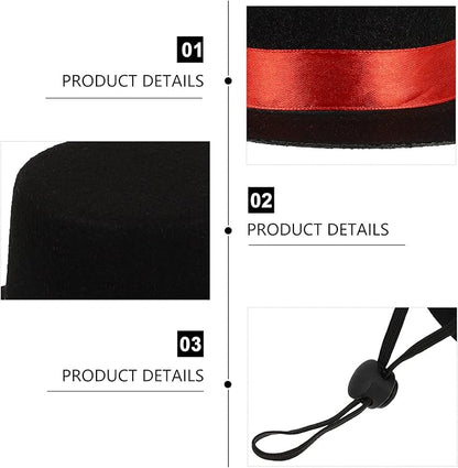 LUOZZY Pet Top Hat Graduation Dog Cat Hat Pet Costume Hat with Adjustable Strap for Medium and Large Dogs Puppy Pets Christmas Graduation Party Supplies