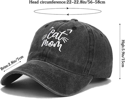Malaxlx Baseball Cap for Women Men Adjustable Vintage Washed Cotton Distressed Baseball Snapback Caps