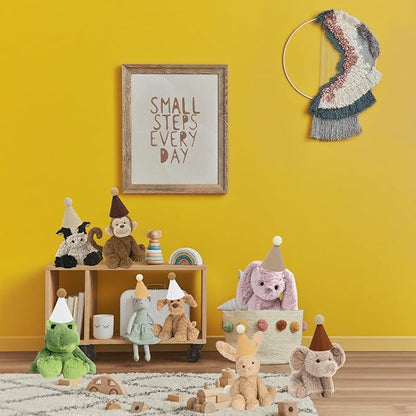 Mini Party Hats for Stuffed Animals, Birthday Party Cone Hats Dolls Dog Cat Rabbit Puppies Assorted Animal Birthday