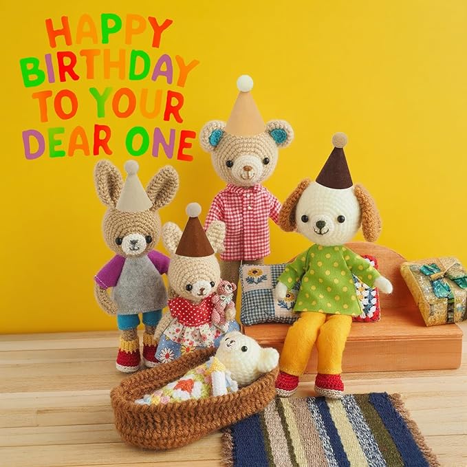 Mini Party Hats for Stuffed Animals, Birthday Party Cone Hats Dolls Dog Cat Rabbit Puppies Assorted Animal Birthday