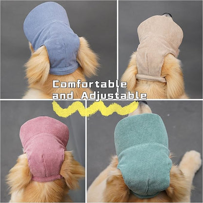 Pet Baseball Cap with Ear Holes - Multi-Color Sun Visor Hat for Dogs & Cats, Summer & Fall Beach Headwear for Puppies & Kittens (Khaki, S)