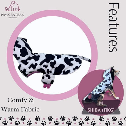 Pet Custom Dog Custom Cat Custom Hoodie, Sporty Look, Funny Gift, Halloween Holiday (Cow, Large)