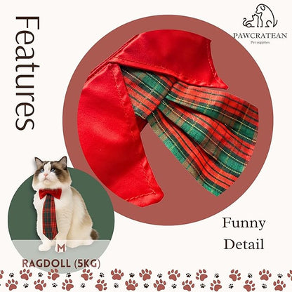 Pet Custom Dog Custom Cat Custom Hoodie, Sporty Look, Funny Gift, Halloween Holiday (Red Tie & Scarf Set, X-Large)