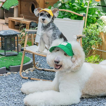 Pet Dog Baseball Cap, Cat Hat, Cat Dog Sun Cap with Ear Holes, Adjustable Puppy Outdoor Sun Hat (Green, Small)