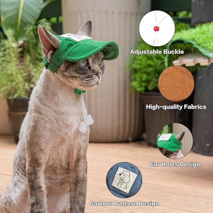 Pet Dog Baseball Cap, Cat Hat, Cat Dog Sun Cap with Ear Holes, Adjustable Puppy Outdoor Sun Hat (Purple, X-Large)