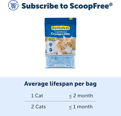 PetSafe ScoopFree Premium Crystal Cat Litter - Ultra-Absorbent Silica Universal Litterbox Crystals - Non-Clumping Odor Control - Fresh Scent - 8 lb Bag - 3 Pack