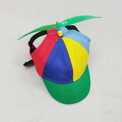 Propeller Pet Hats, Funny Helicopter Adjustment Green Hats for Dog and Cat M