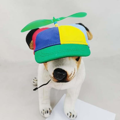 Propeller Pet Hats, Funny Helicopter Adjustment Green Hats for Dog and Cat S