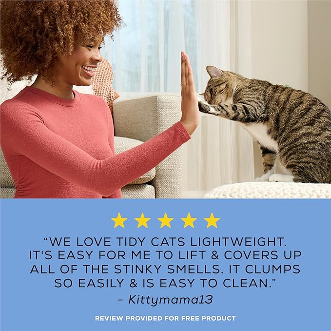 Purina Tidy Cats Lightweight, Low Dust, Clumping Cat Litter Odor Control 24/7 Performance Multi Cat Litter 12 lbs.