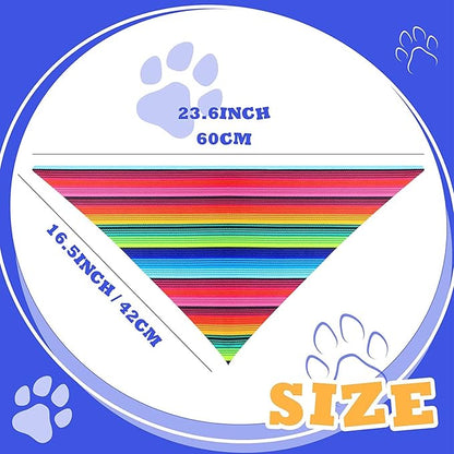 Ramede 3 Pcs Sombrero Hat Pet Mexican Serape Poncho Costume Include Cinco De Mayo Mexican Dog Bandana Fiesta Triangle Bib Summer Round Sunglasses for Small Large Dog Birthday Gift Party Decor Puppy