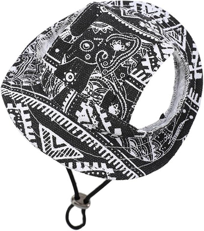 Round Brim Princess Hat Visor Hat Pet Dog Mesh Porous Sun Hat with Ear Holes for, Extra Dog Teddy, Pug, Chihuahua, Shih Tzu, Yorkshire Terriers, Papillon Z-2-black Medium