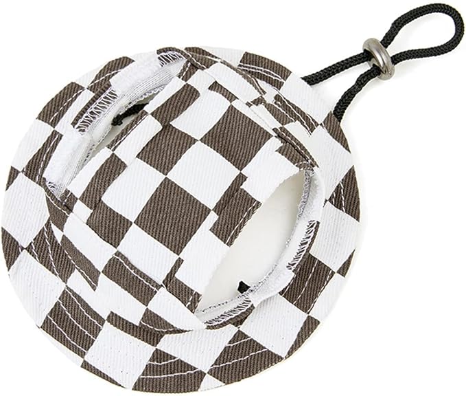 Round Brim Princess Hat Visor Hat Pet Dog Mesh Porous Sun Hat with Ear Holes for Small, Extra Small Dog Teddy, Pug, Chihuahua, Shih Tzu, Yorkshire Terriers, Papillon U-Coffee M