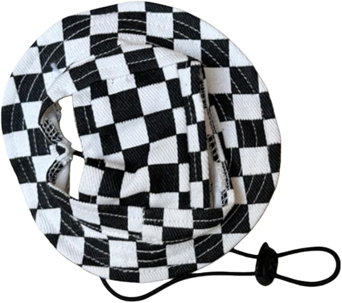 Round Brim Princess Hat Visor Hat Pet Dog Mesh Porous Sun Hat with Ear Holes for Small, Extra Small Dog Teddy, Pug, Chihuahua, Shih Tzu, Yorkshire Terriers, Papillon U-Black M