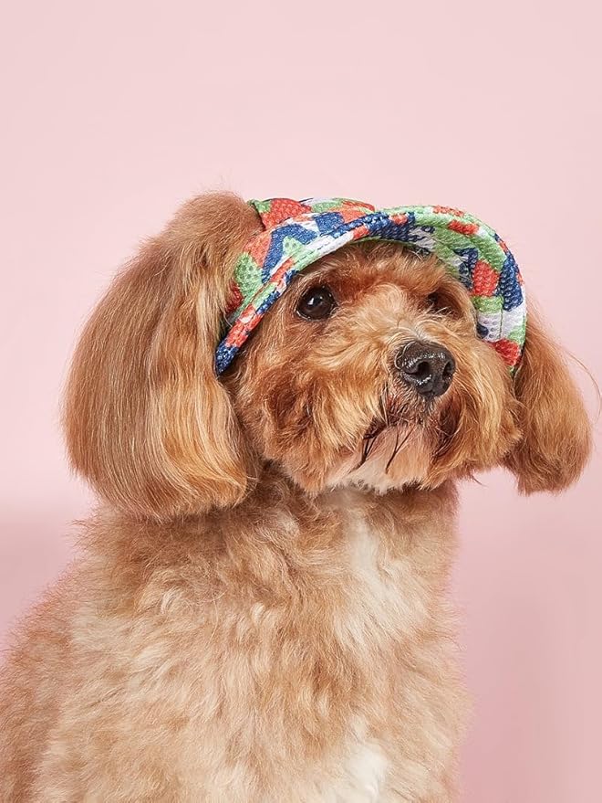 Round Brim Princess Hat Visor Hat Pet Dog Mesh Porous Sun Hat with Ear Holes for Small, Extra Small Dog Teddy, Pug, Chihuahua, Shih Tzu, Yorkshire Terriers, Papillon Z-1-armygreen S