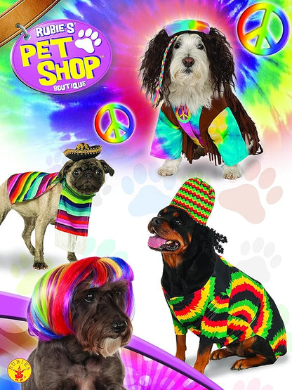 Rubie's Costume Serape and Hat Pet Costume, Multicolor, M Neck 14.5 Girth 20 Back 15 US (Pack of 2)