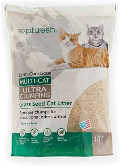 So Phresh by Petco Extreme Clumping Unscented Grass Seed Cat Litter 10 lbs.