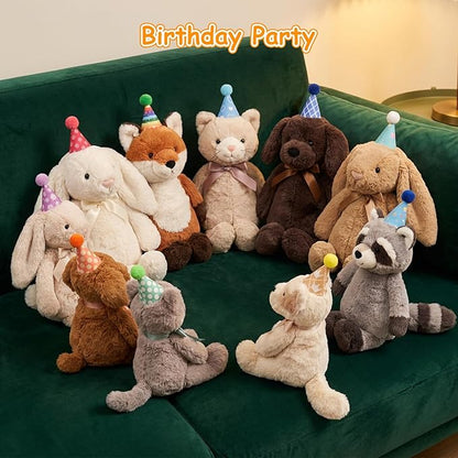 Tucnoeu 10pcs Colorful Mini Party Hats, Cute Dog Party Hats with Pom Poms for Kittens Rabbits Dogs and Stuffed Animals
