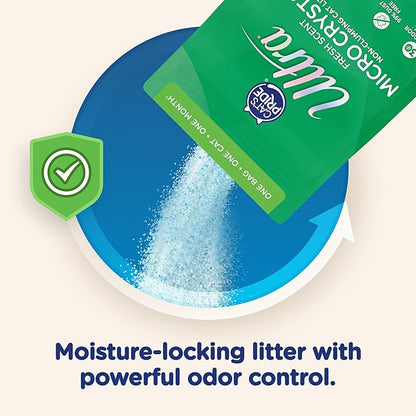Ultra Fresh Scented Micro Crystals Premium Cat Litter - 99.9% Dust Free, Soft on Paws - 5 Lbs.
