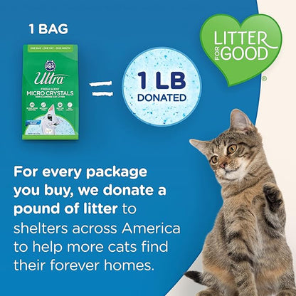 Ultra Fresh Scented Micro Crystals Premium Cat Litter - 99.9% Dust Free, Soft on Paws - 5 Lbs.
