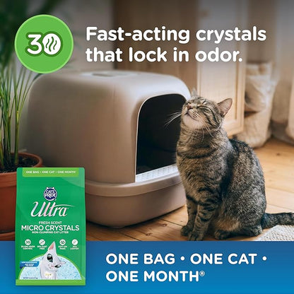 Ultra Fresh Scented Micro Crystals Premium Cat Litter - 99.9% Dust Free, Soft on Paws - 5 Lbs.