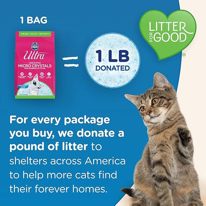 Ultra Micro Crystals Cat Litter - 99.9% Dust Free, Soft on Paws, Fragrance Free - 5 Lbs.