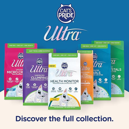 Ultra Micro Crystals Premium Cat Litter - 99.9% Dust Free, Soft on Paws, Fragrance Free - 15 Lbs. Total (3pk of 5 Lbs.)