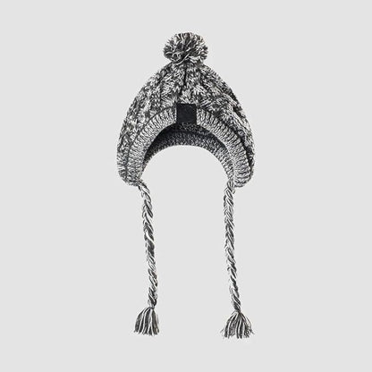 Winter Dog Hat,Knitting Wool Cap,Warm Pet Head Wear with Long Braid Puppy’s Head Accessorie (S)