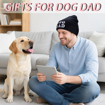 Winter Knitted Beanie Hat and Themed Scoks for Dog Cat Lover Gifts, Christmas Stocking Stuffers for Men Women