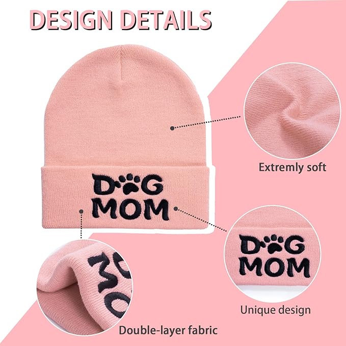 Winter Knitted Beanie Hat and Themed Scoks for Dog Cat Lover Gifts, Christmas Stocking Stuffers for Men Women