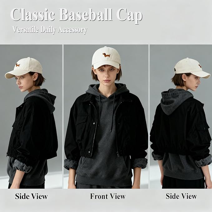 Womens Baseball Cap Adjustable Embroidered Unconstructed Golf Beach Hat Gift for Women