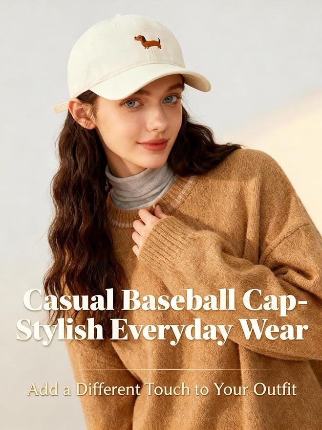Womens Baseball Cap Adjustable Embroidered Unconstructed Golf Beach Hat Gift for Women